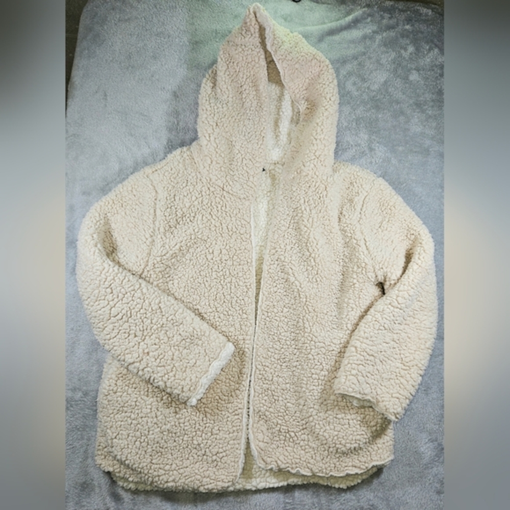 Mint Julep Womens Sherpa Cream XS Jacket